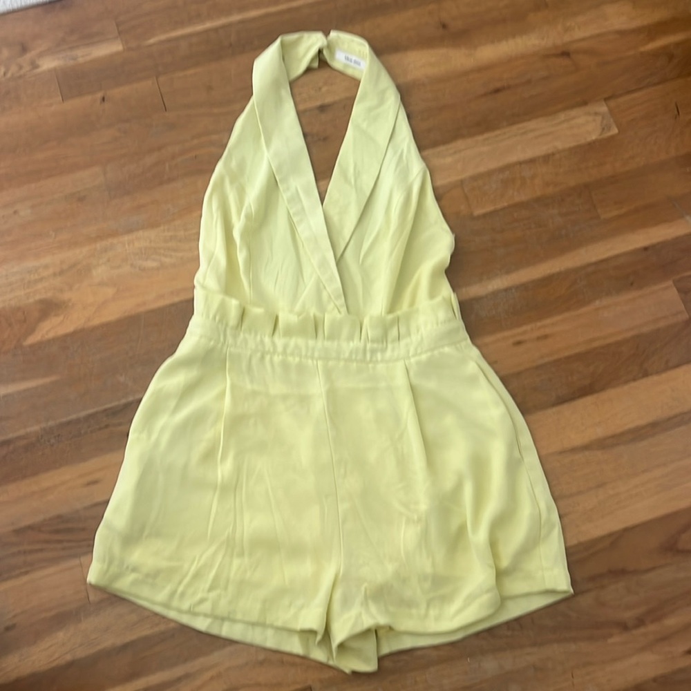 IDEM DITTO Yellow Halter Romper - Size Large